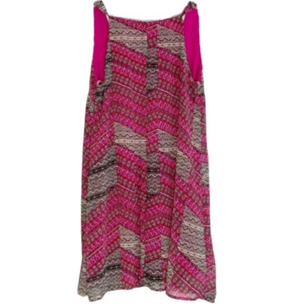 Sequin Hearts Summer Dress Pink Black Mixed Print Sleeveless Casual Dress Small - Picture 9 of 10
